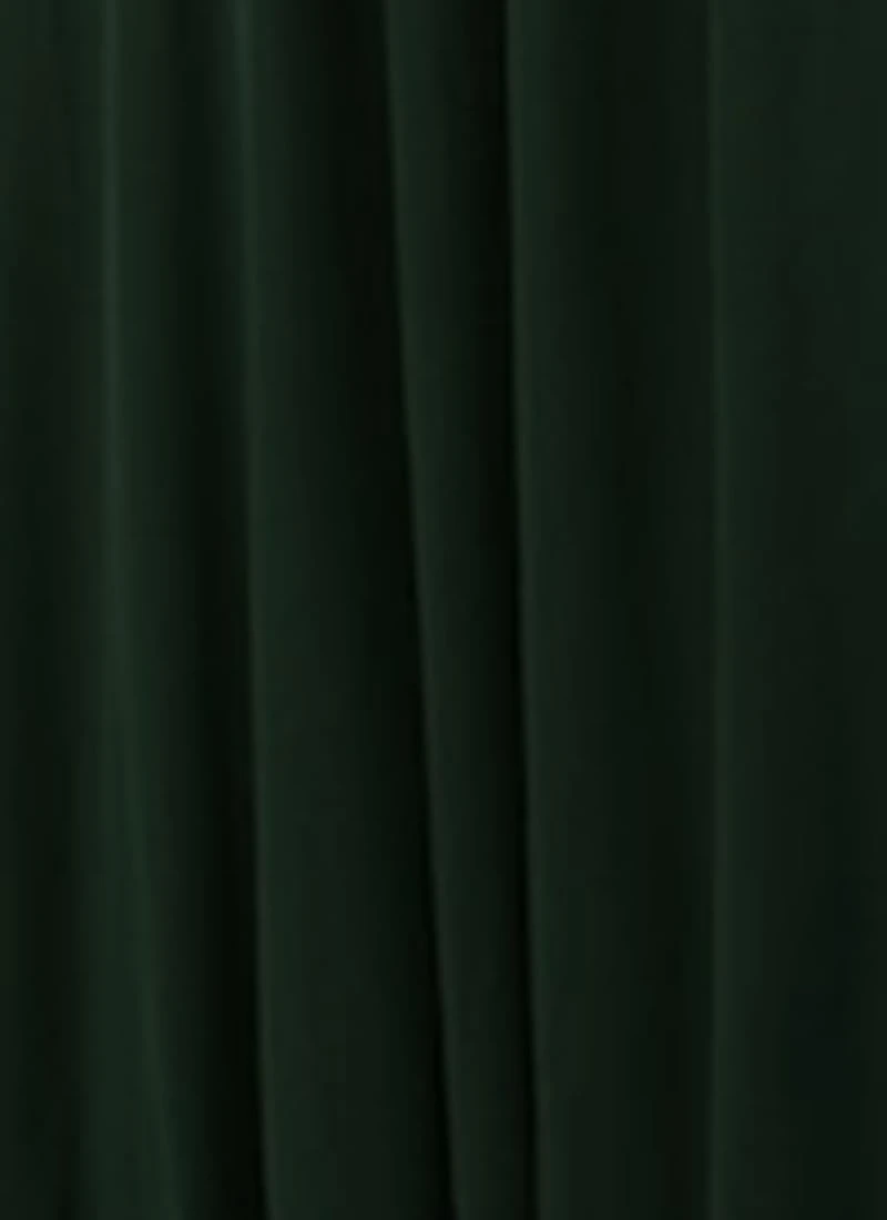 Green Georgette Embroidered Boat Neck Gown Party Wear 7 Green Georgette Embroidered Boat Neck Gown Party Wear - Image 7