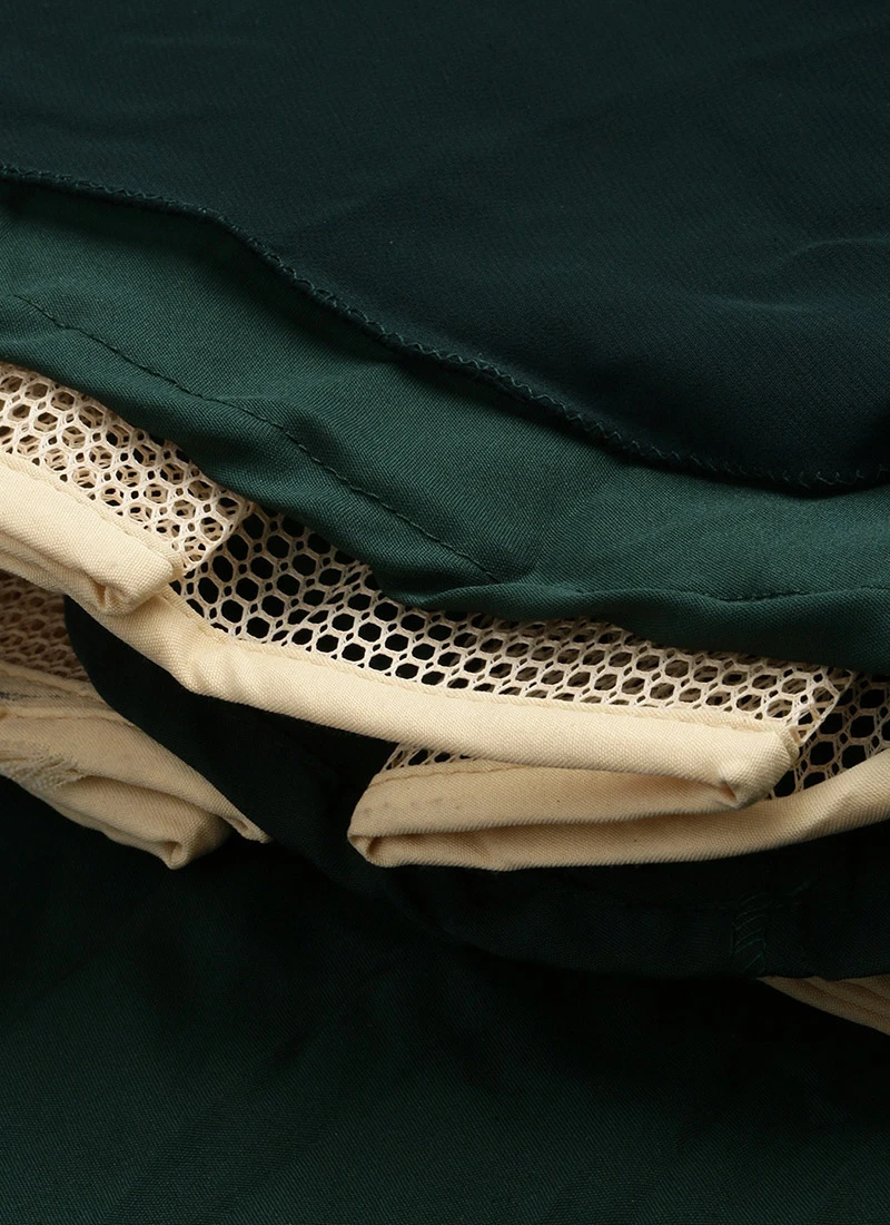 Green Georgette Embroidered Boat Neck Gown Party Wear 8 Green Georgette Embroidered Boat Neck Gown Party Wear - Image 8