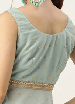 Green Georgette Embroidered Gharara Set Festive Wear 15 Green Georgette Embroidered Gharara Set Festive Wear -Indo Clothing Shop Green Georgette Embroidered Gharara Set KSBS02303647 rrc4