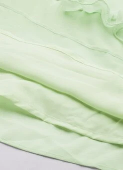 Green Georgette Embroidered Ruffle Maxi Dress Festive Wear 15 Green Georgette Embroidered Ruffle Maxi Dress Festive Wear -Indo Clothing Shop Green Georgette Embroidered Ruffle Maxi Dress DRBS02305167 rrc4