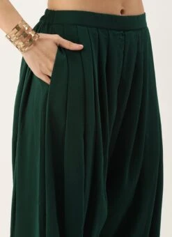 Bottom From Green Georgette Embroidered Set N Suits After Six Wear -Indo Clothing Shop Green Georgette Embroidered Set N Suits IWBS02211124 rrc3 1