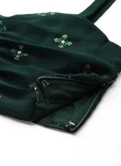 Bottom From Green Georgette Embroidered Set N Suits After Six Wear -Indo Clothing Shop Green Georgette Embroidered Set N Suits IWBS02211124 rrc4 1