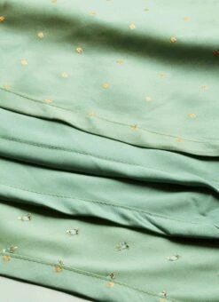 Green Jacquard Fit N Flare Dress Festive Wear -Indo Clothing Shop Green Jacquard Fit N Flare Dress DRBS02109730 rrc4