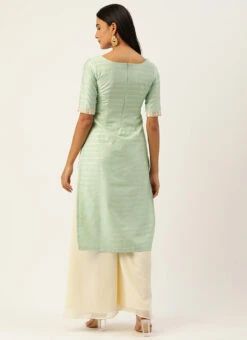 Green Jacquard Kurta Sets Festive Wear -Indo Clothing Shop Green Jacquard Kurta Sets KSBS02202360 b
