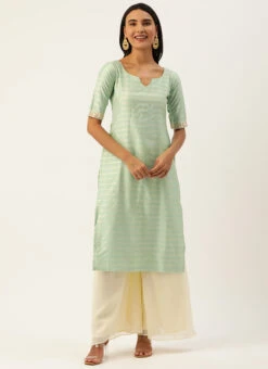 Green Jacquard Kurta Sets Festive Wear -Indo Clothing Shop Green Jacquard Kurta Sets KSBS02202360 u
