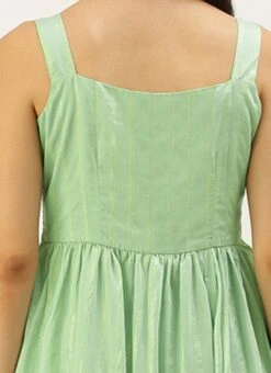 Green Jacquard Nylon Dress After Six Wear 13 Green Jacquard Nylon Dress After Six Wear -Indo Clothing Shop Green Jacquard Nylon Dress DRBS02206268 rrc2