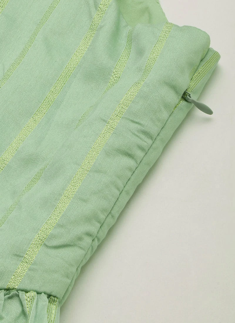 Green Jacquard Nylon Dress After Six Wear 7 Green Jacquard Nylon Dress After Six Wear - Image 7