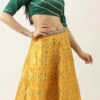 Skirt From Green N Yellow Jacquard Skirt Set After Six Wear