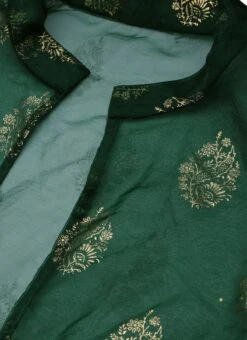 Green Organza Foil Printed Jacket Style Dress Festive Wear 12 Green Organza Foil Printed Jacket Style Dress Festive Wear -Indo Clothing Shop Green Organza Foil Printed Jacket Style Dress DRBS02209702 rrc1