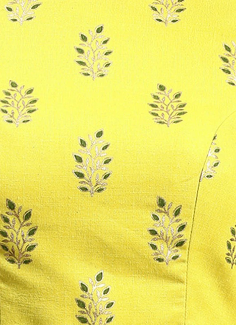 Green Printed Cotton Blouse Festive Wear 8 Green Printed Cotton Blouse Festive Wear - Image 8