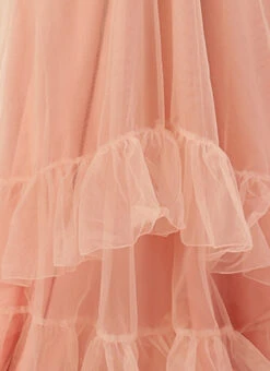 Green Sequins Embroidered N Peach Net Gown Festive Wear -Indo Clothing Shop Green Sequins Embroidered N Peach Net Gown IWBS02211073 rrc3