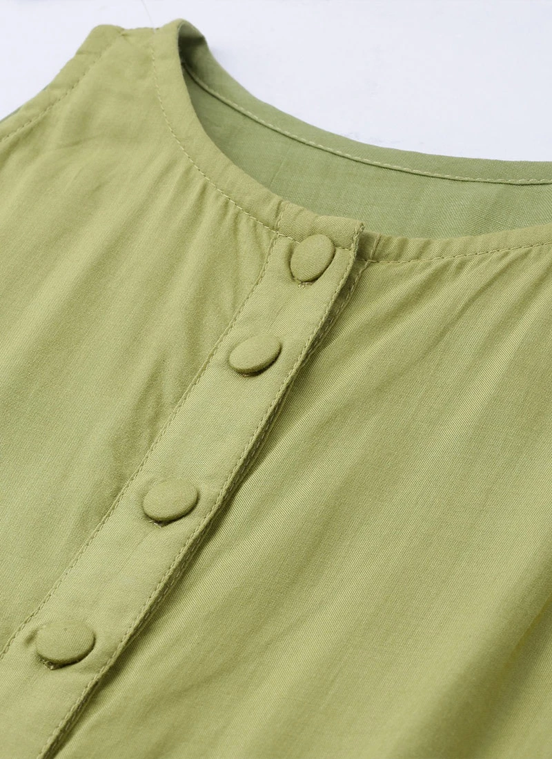 Green Modal Knee Length Dress After Six Wear 5 Green Modal Knee Length Dress After Six Wear - Image 5