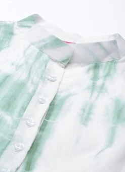 Green Tie N Dye Gathered Flare Dress After Six Wear 12 Green Tie N Dye Gathered Flare Dress After Six Wear -Indo Clothing Shop Green Tie N Dye Gathered Flare Dress DRBS02202350 rrc1