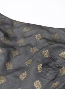 Grey Brocade Boat Neck Flared Dress Festive Wear 12 Grey Brocade Boat Neck Flared Dress Festive Wear -Indo Clothing Shop Grey Brocade Boat Neck Flared Dress DRBS02201295 rrc1