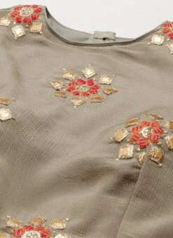 Grey Embroidered Blouse Festive Wear -Indo Clothing Shop Grey Embroidered Blouse BLBS02303767 rrc1