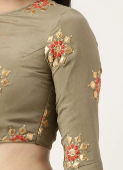 Grey Embroidered Blouse Festive Wear -Indo Clothing Shop Grey Embroidered Blouse BLBS02303767 rrc3