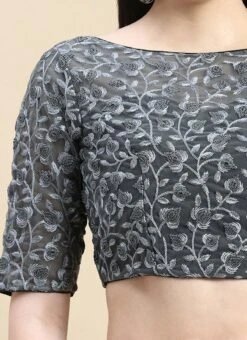 Grey Embroidered Net Blouse Party Wear Festive Wear 14 Grey Embroidered Net Blouse Party Wear Festive Wear -Indo Clothing Shop Grey Embroidered Net Blouse BLBS02210833 rrc3 1