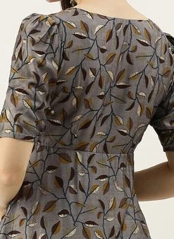 Grey Modal Silk Printed A Line Dress After Six Wear 13 Grey Modal Silk Printed A Line Dress After Six Wear -Indo Clothing Shop Grey Modal Silk Printed A Line Dress DRBS02105419 rrc2