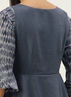 Grey N Black Muslin Calf Length Dress After Six Wear 13 Grey N Black Muslin Calf Length Dress After Six Wear -Indo Clothing Shop Grey N Black Muslin Calf Length Dress DRBS02106512 rrc2