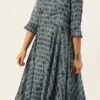 Grey N Black Muslin Handkerchief Style Dress After Six Wear