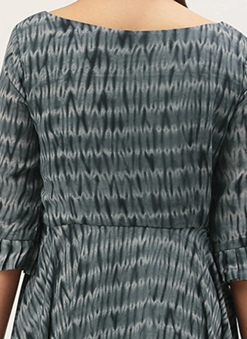 Grey N Black Muslin Handkerchief Style Dress After Six Wear 6 Grey N Black Muslin Handkerchief Style Dress After Six Wear - Image 6