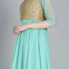Halter Neck Style Embroidered Gown Party Wear