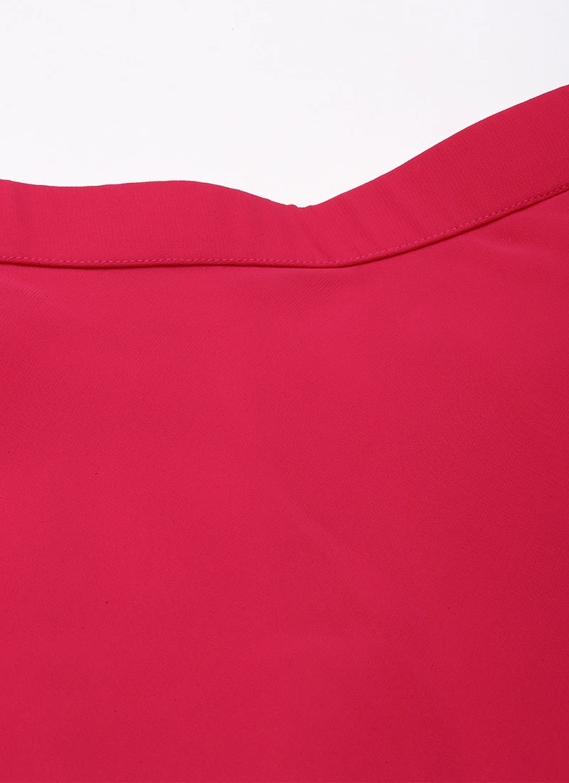 Skirt From Hot Pink Georgette Embroidered Crop Top Skirt Set After Six Wear 6 Skirt From Hot Pink Georgette Embroidered Crop Top Skirt Set After Six Wear - Image 6