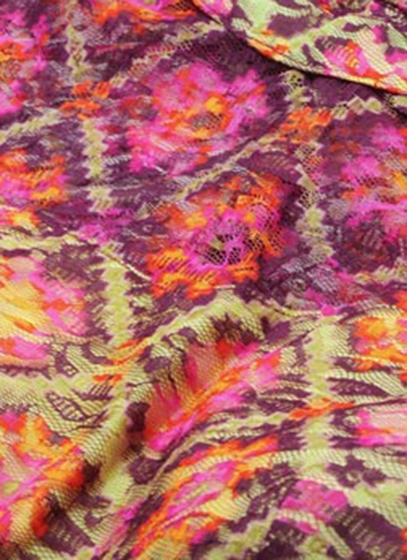 Knee Length Multiclolored Fit N Flared Dress Party Wear 7 Knee Length Multiclolored Fit N Flared Dress Party Wear - Image 7