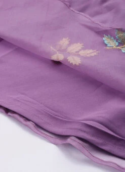 Lavender Embroidered Organza One Shoulder Gown Party Wear -Indo Clothing Shop Lavender Embroidered Organza One Shoulder Gown IWBS02308839 rrc2