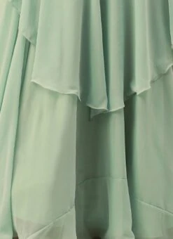 Light Blue Embroidered N Green Layered Gown Wedding Wear -Indo Clothing Shop Light Blue Embroidered N Green Layered Gown IWBS02211173 rrc4