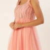 Light Pink Embroidered Asymmetrical Gown Party Wear
