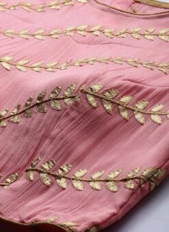 Light Pink Embroidered Chiffon Blouse Festive Wear -Indo Clothing Shop Light Pink Embroidered Chiffon Blouse BLBS02209585 rrc2