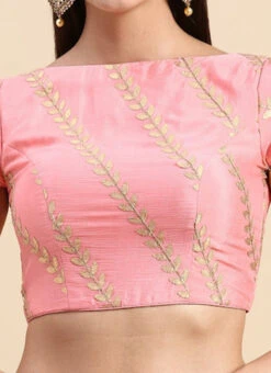Light Pink Embroidered Chiffon Blouse Wedding Wear 15 Light Pink Embroidered Chiffon Blouse Wedding Wear -Indo Clothing Shop Light Pink Embroidered Chiffon Blouse BLBS02303833 rrc4