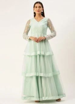 Light Sea Green Net Embroidered Gown Party Wear 10 Light Sea Green Net Embroidered Gown Party Wear -Indo Clothing Shop Light Sea Green Net Embroidered Gown IWBS02301737 u