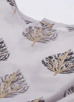 Lilac Hint Chanderi Silk Puff Sleeve Dress Festive Wear -Indo Clothing Shop Lilac Hint Chanderi Silk Puff Sleeve Dress DRBS02012713 rrc1