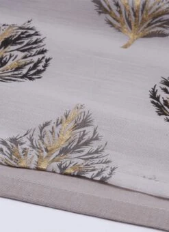 Lilac Hint Chanderi Silk Puff Sleeve Dress Festive Wear -Indo Clothing Shop Lilac Hint Chanderi Silk Puff Sleeve Dress DRBS02012713 rrc4