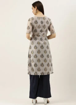 Lilac Hint Silk N Teal Blue Taffeta Kurta Set Festive Wear -Indo Clothing Shop Lilac Hint Silk N Teal Blue Taffeta Kurta Set KSBS02104311 b