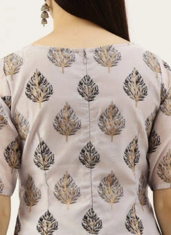 Lilac Hint Silk N Teal Blue Taffeta Kurta Set Festive Wear -Indo Clothing Shop Lilac Hint Silk N Teal Blue Taffeta Kurta Set KSBS02104311 rrc3