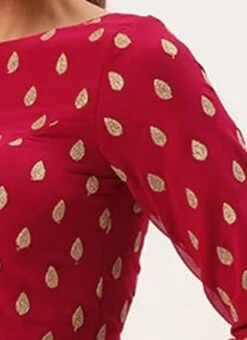 Magenta Embroidered Georgette Blouse Festive Wear 14 Magenta Embroidered Georgette Blouse Festive Wear -Indo Clothing Shop Magenta Embroidered Georgette Blouse BLBS02305250 rrc3