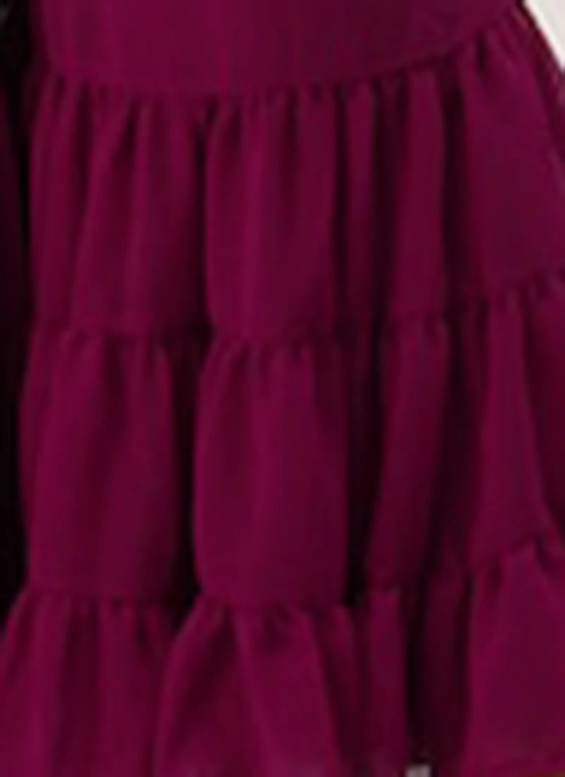 Magenta Georgette Embroidered Jumpsuit Festive Wear 7 Magenta Georgette Embroidered Jumpsuit Festive Wear - Image 7