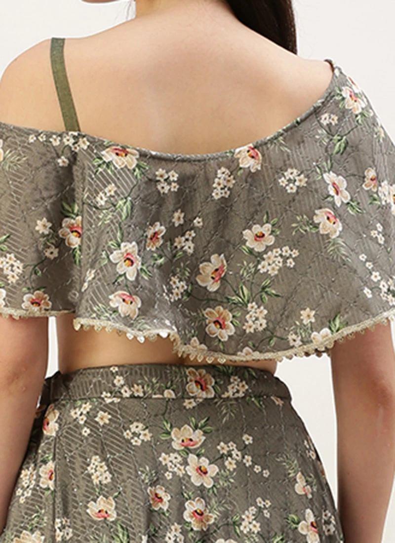 Skirt From Mahendi Green Digital Printed Co Ords Set After Six Wear 6 Skirt From Mahendi Green Digital Printed Co Ords Set After Six Wear - Image 6