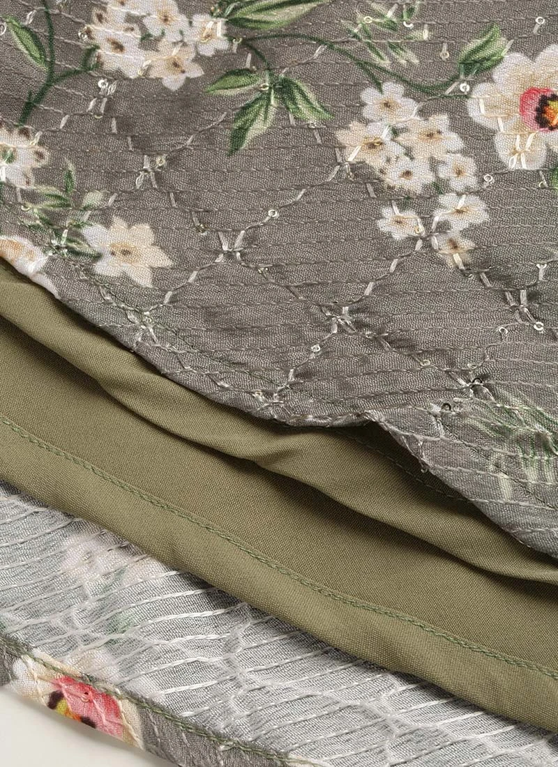 Skirt From Mahendi Green Digital Printed Co Ords Set After Six Wear 8 Skirt From Mahendi Green Digital Printed Co Ords Set After Six Wear - Image 8