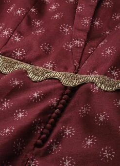 Bottom From Maroon Art Silk Printed Co Ords Set After Six Wear -Indo Clothing Shop Maroon Art Silk Printed Co Ords Set IWBS02302301 rrc1