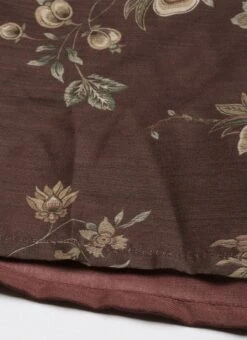 Maroon Chanderi Silk Puff Sleeve Dress Festive Wear After Six Wear -Indo Clothing Shop Maroon Chanderi Silk Puff Sleeve Dress DRBS02201262 rrc4