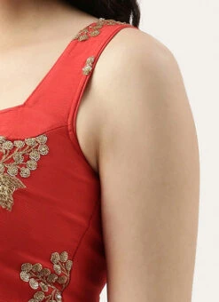 Maroon Chinnon Embroidered Blouse Festive Wear -Indo Clothing Shop Maroon Chinnon Embroidered Blouse BLBS02301949 rrc3