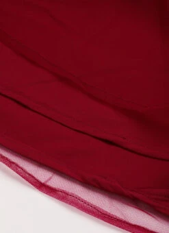 Maroon N Red Embroidered Dress Party Wear -Indo Clothing Shop Maroon N Red Embroidered Dress DRBS02206264 rrc3