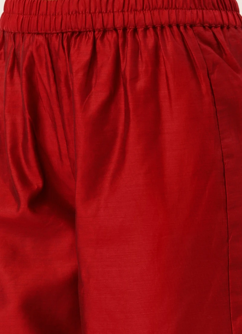 Maroon Printed Kurta Set Festive Wear Wedding Wear 7 Maroon Printed Kurta Set Festive Wear Wedding Wear - Image 7