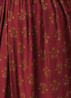 Maroon Rayon Printed Strap Neckline Dress After Six Wear -Indo Clothing Shop Maroon Rayon Printed Strap Neckline Dress DRBS02204728 rrc4