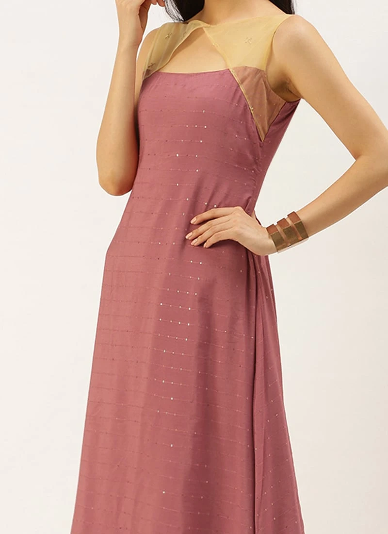 Maroon Sequins Embroidered Dress After Six Wear 1 Maroon Sequins Embroidered Dress After Six Wear