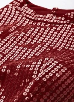 Maroon Sequins Handkerchief Gown Festive Wear -Indo Clothing Shop Maroon Sequins Handkerchief Gown IWBS02303624 rrc1